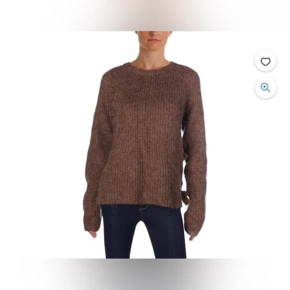ASTR The Label Brown Lexie Side Tie Chunky Sweater Wool Blend - Picture 4 of 10